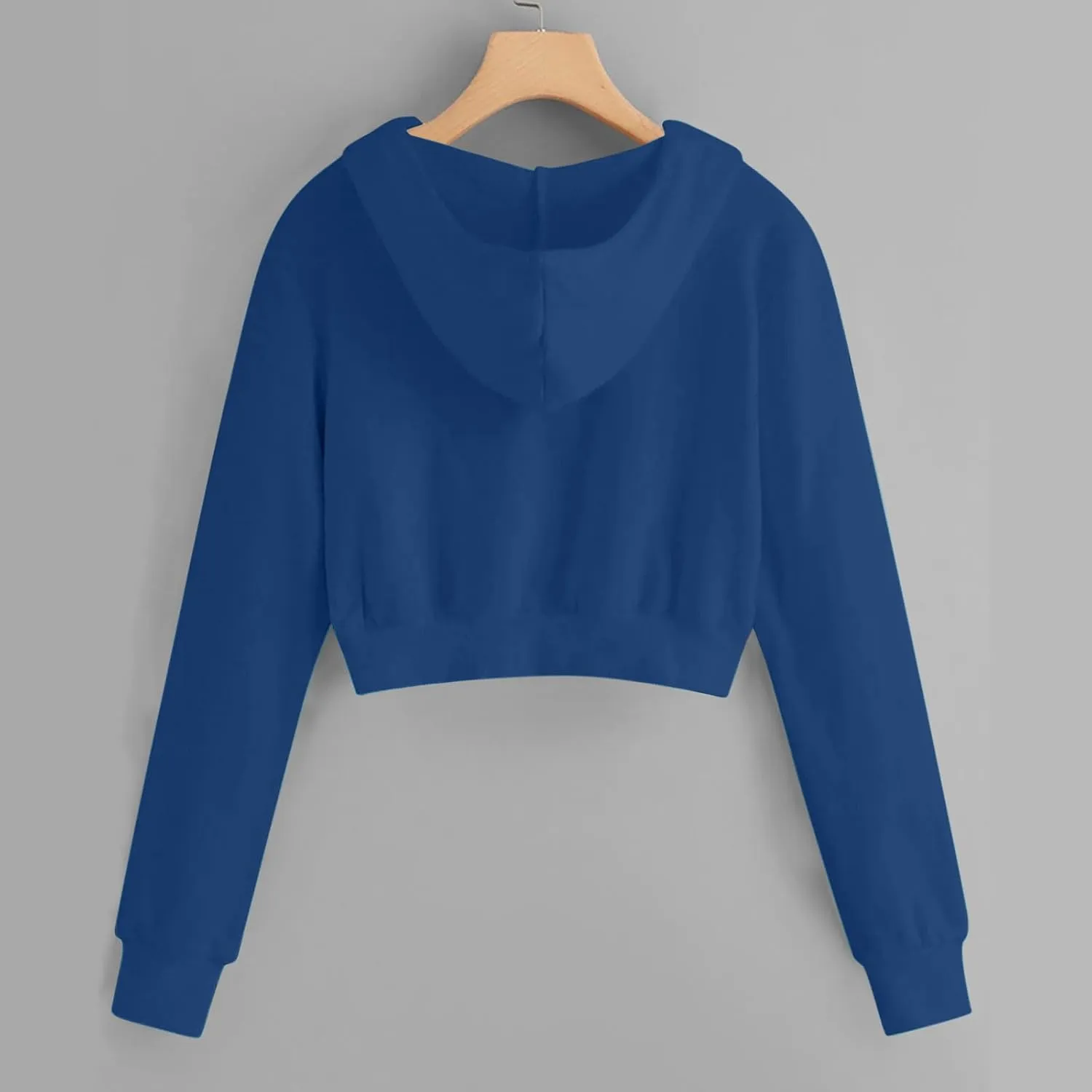 Women Zip up Cropped Hoodies Long Sleeve Crop Tops Y2k Trendy Jackets Sweatshirts Teen Girl Casual Cute Clothing 2025