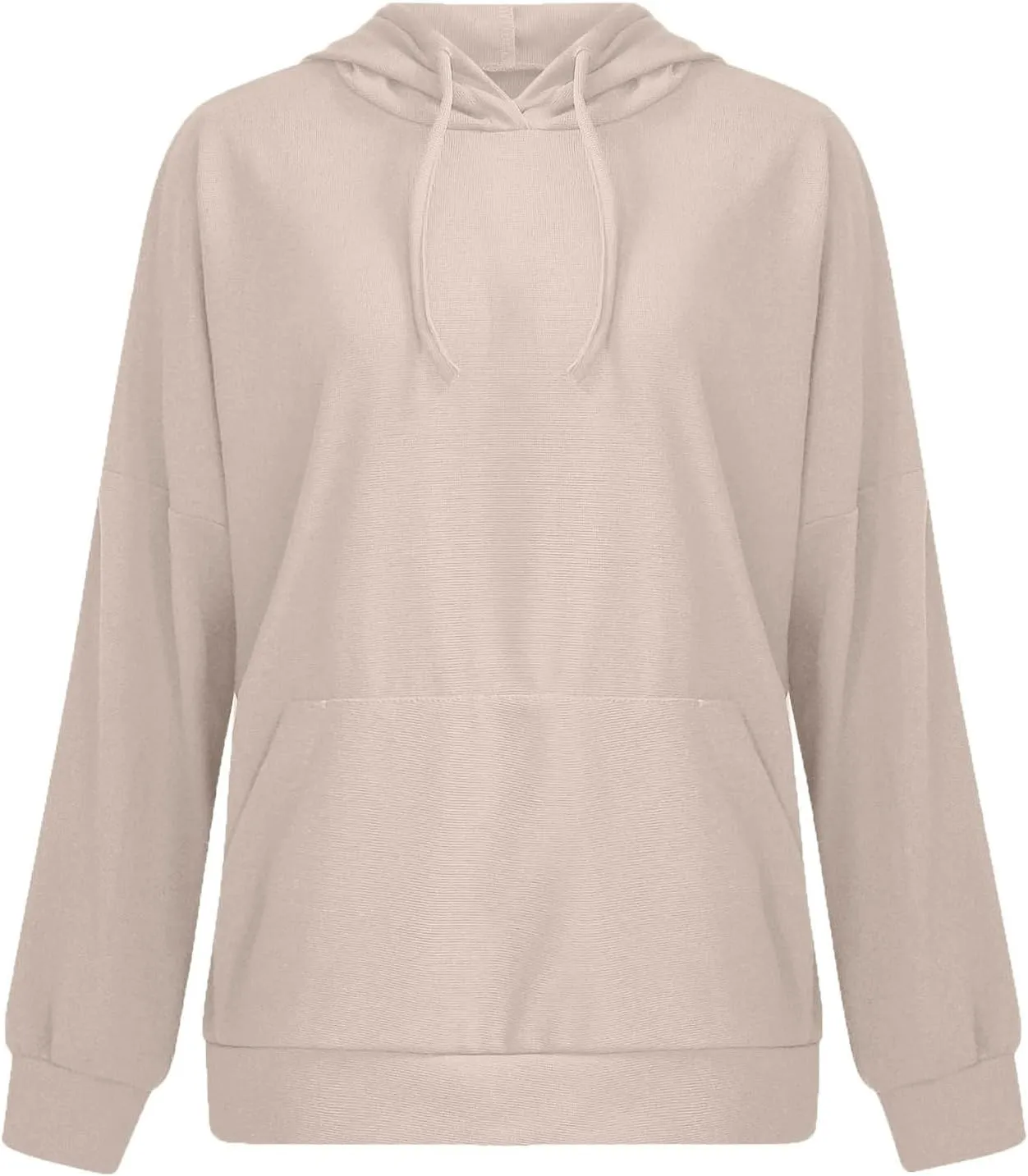 Women's 2024 Waffle Knit Hoodies Stylish Oversized Sweatshirts with Drawstring Hooded Lightweight Athletic Hoody Tops