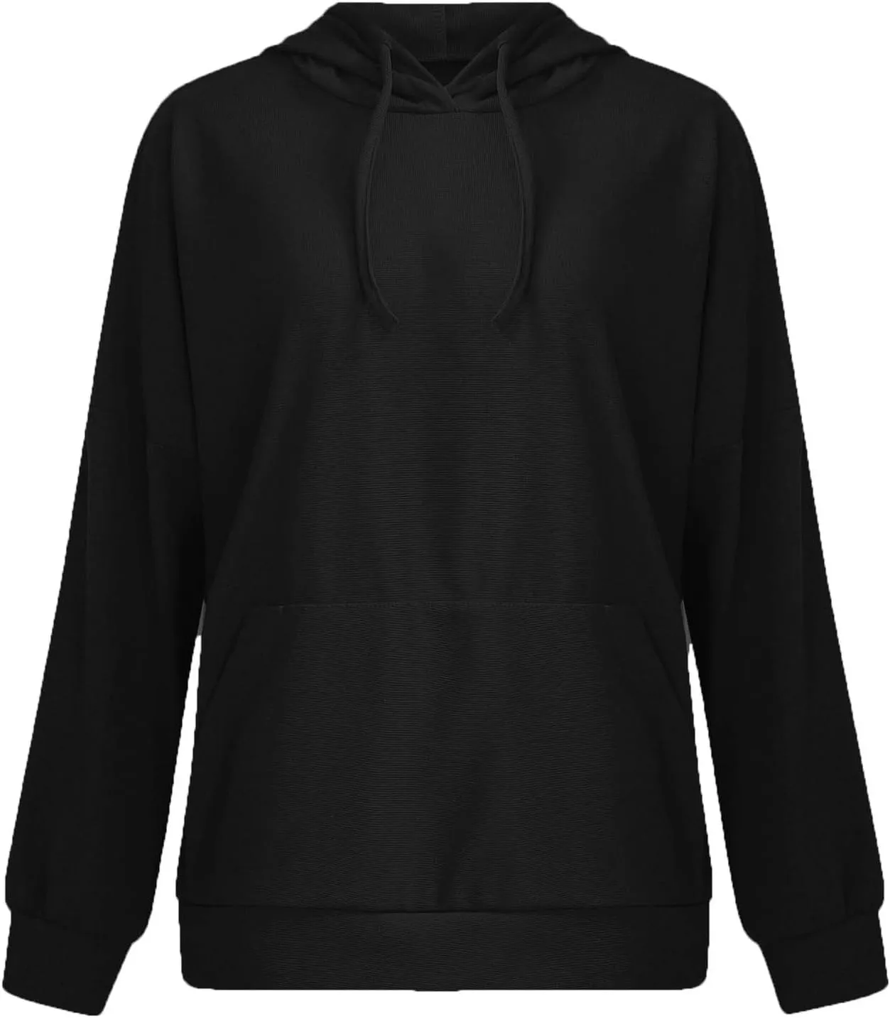 Women's 2024 Waffle Knit Hoodies Stylish Oversized Sweatshirts with Drawstring Hooded Lightweight Athletic Hoody Tops