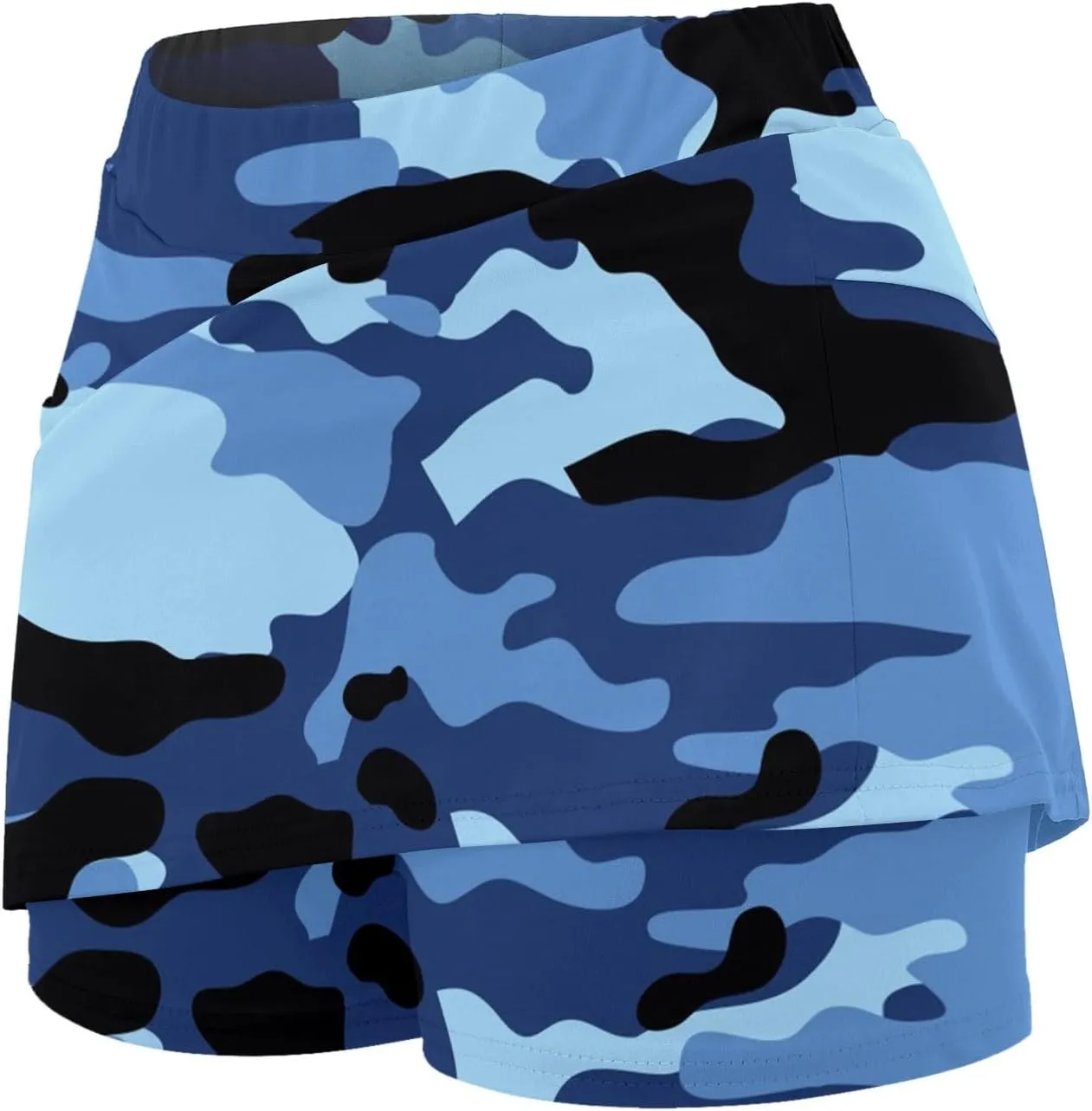 Womens Athletic Skorts Elastic High Waisted Tennis Skirts with Shorts Cute Preppy Mini Skirt with Pockets Casual Yoga Skort