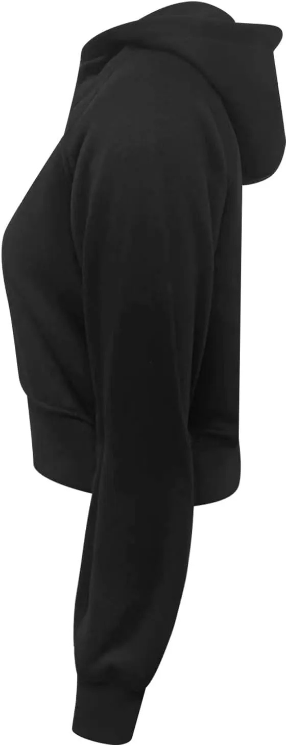 Womens Fashion Hoodies Oversized Sweatshirts Cropped Zip Jacket Hooded Casual Crop Tops Fleece Teen Girls Y2k Clothes