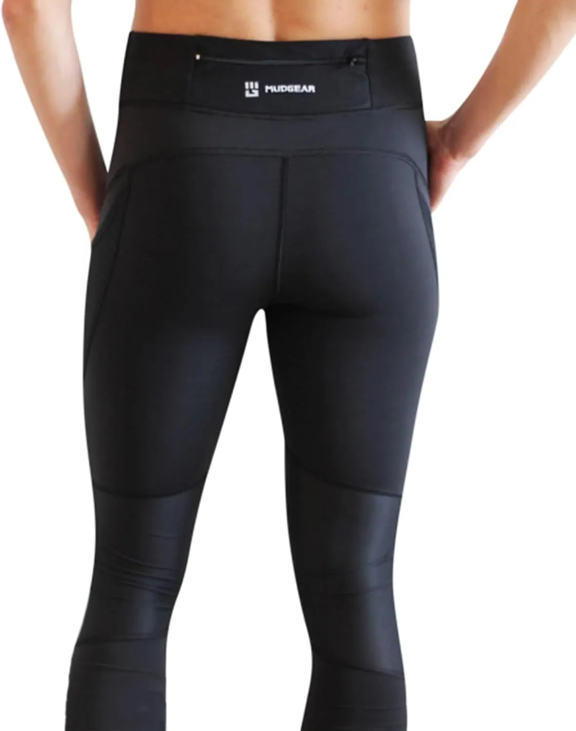 Women's Flex-Fit Compression Leggings, Full-Length, High-Waisted Workout Pants with Pockets & Secure Drawstring