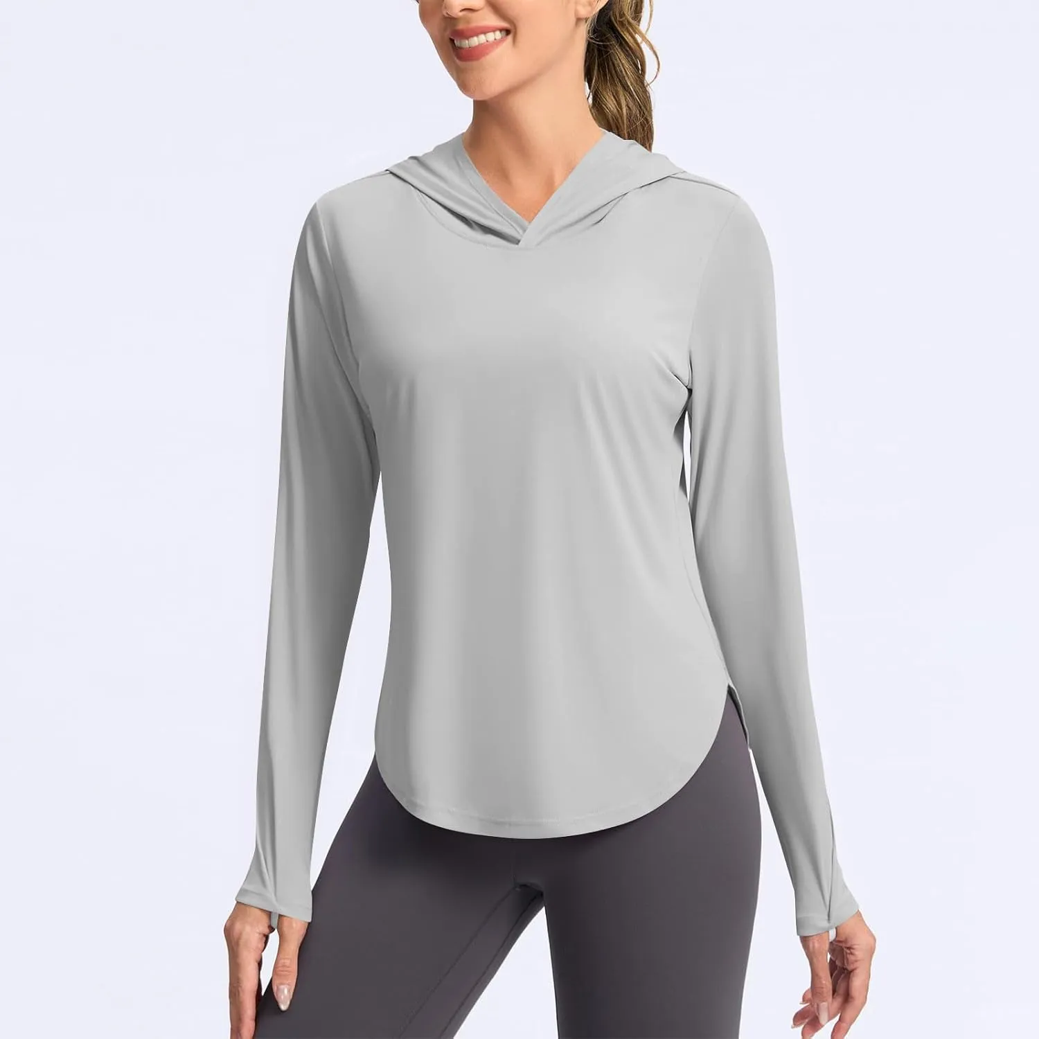 Womens Sun Protection Shirt UPF 50  Long Sleeve Hoodie UV SPF T-Shirts Rash Guard Hiking Quick Dry Outdoor