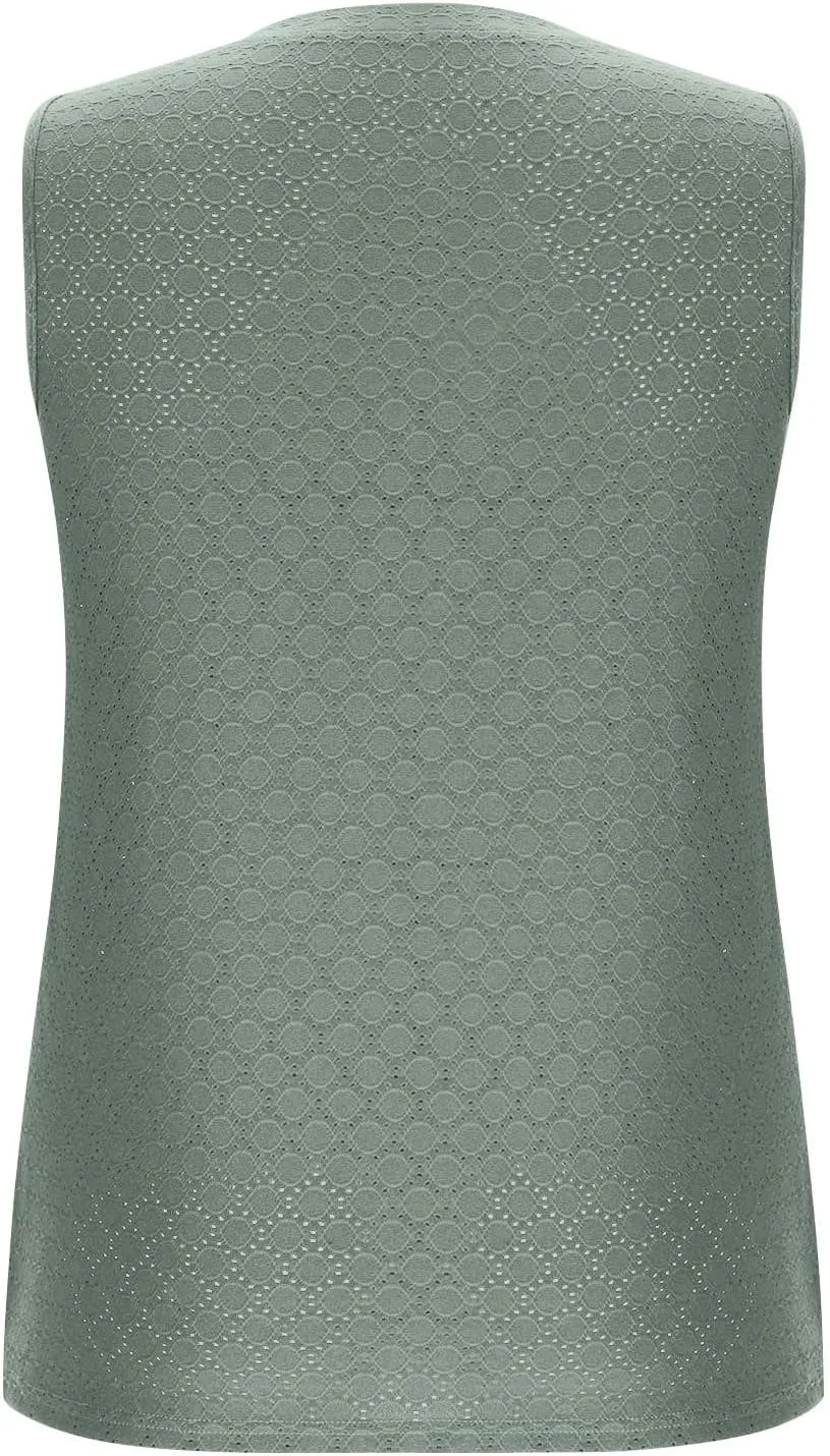 Womens Tank Tops Lightweight Hollow Out Quick Dry Eyelet Tanks Trendy Workout Sports Running Shirts for Vacation
