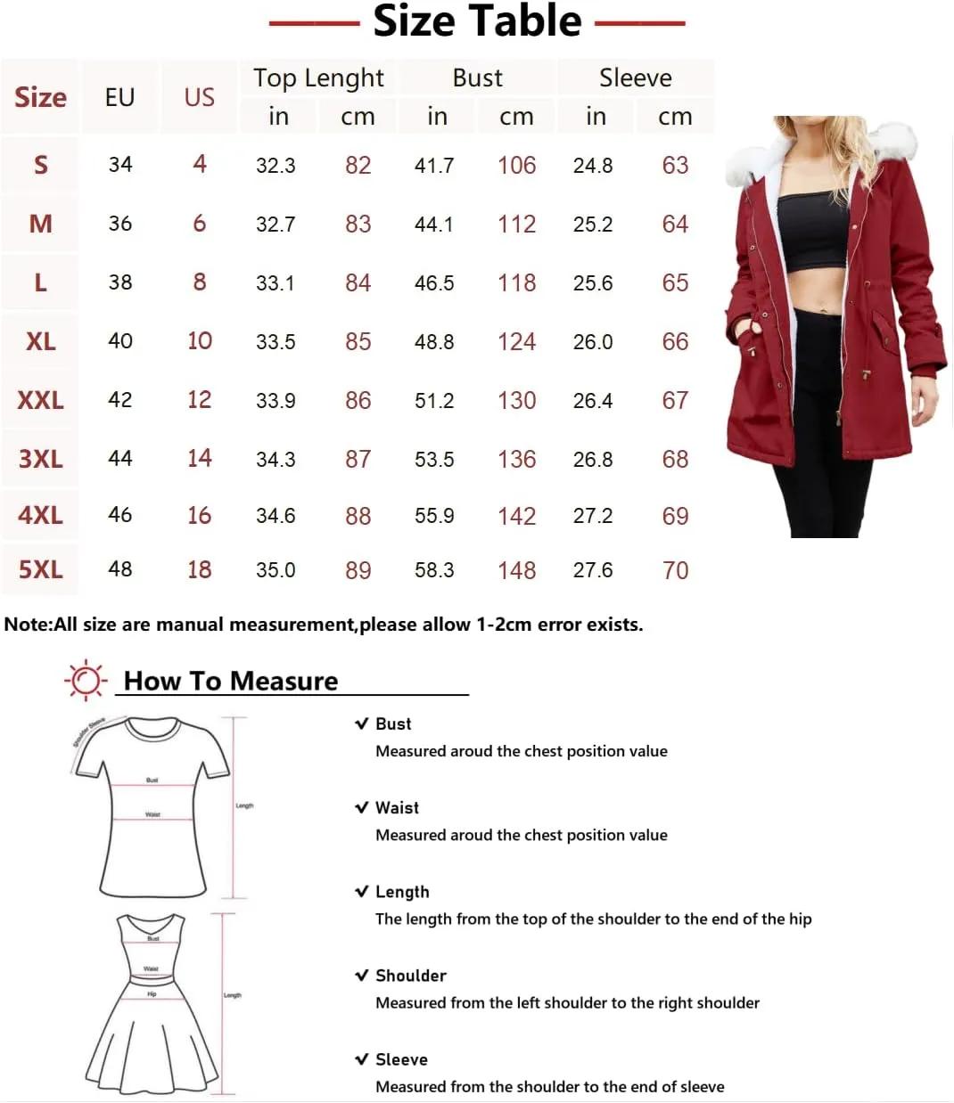 Womens Trendy Winter Jackets Parka Coats Casual Fuzzy Fleece Jackets Long Sleeve Hooded Coat Plus Size Down Jackets