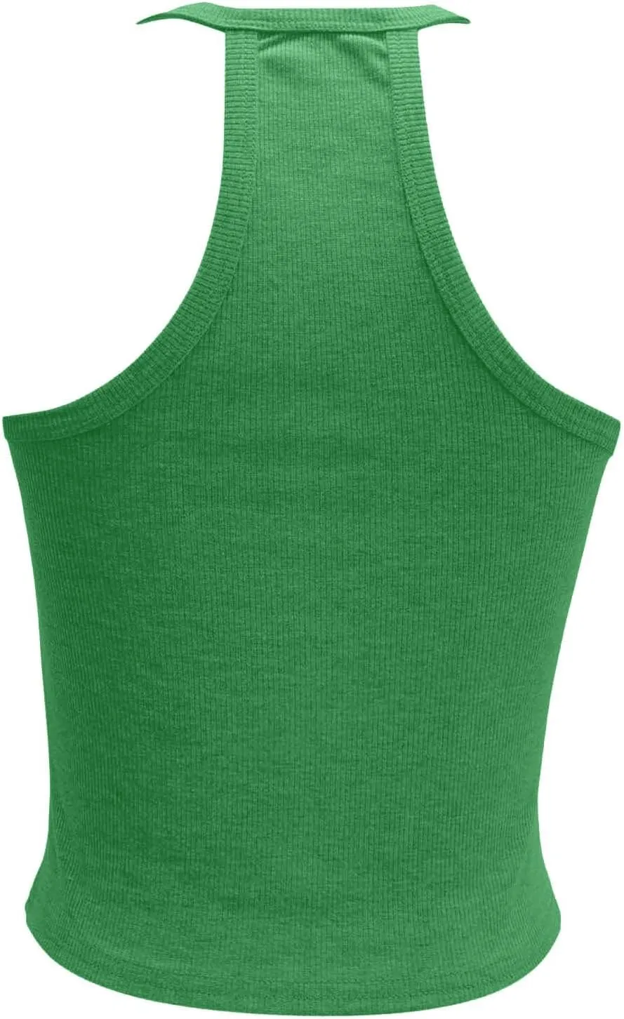 Workout Tops for Women Racerback Tank Tops Summer V Neck Slim Fit Ribbed Sleeveless Workout Camisole Top Casual