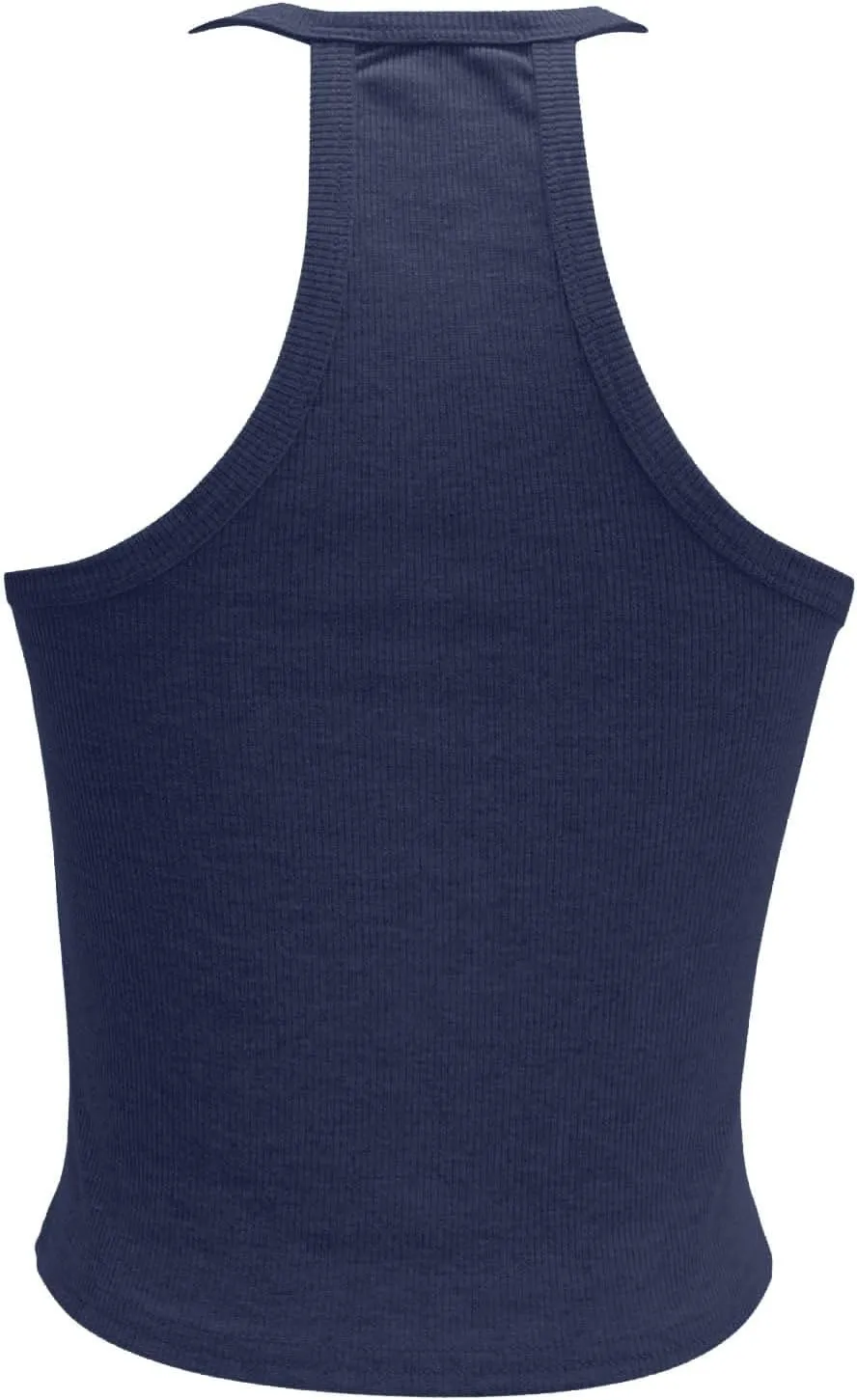 Workout Tops for Women Racerback Tank Tops Summer V Neck Slim Fit Ribbed Sleeveless Workout Camisole Top Casual