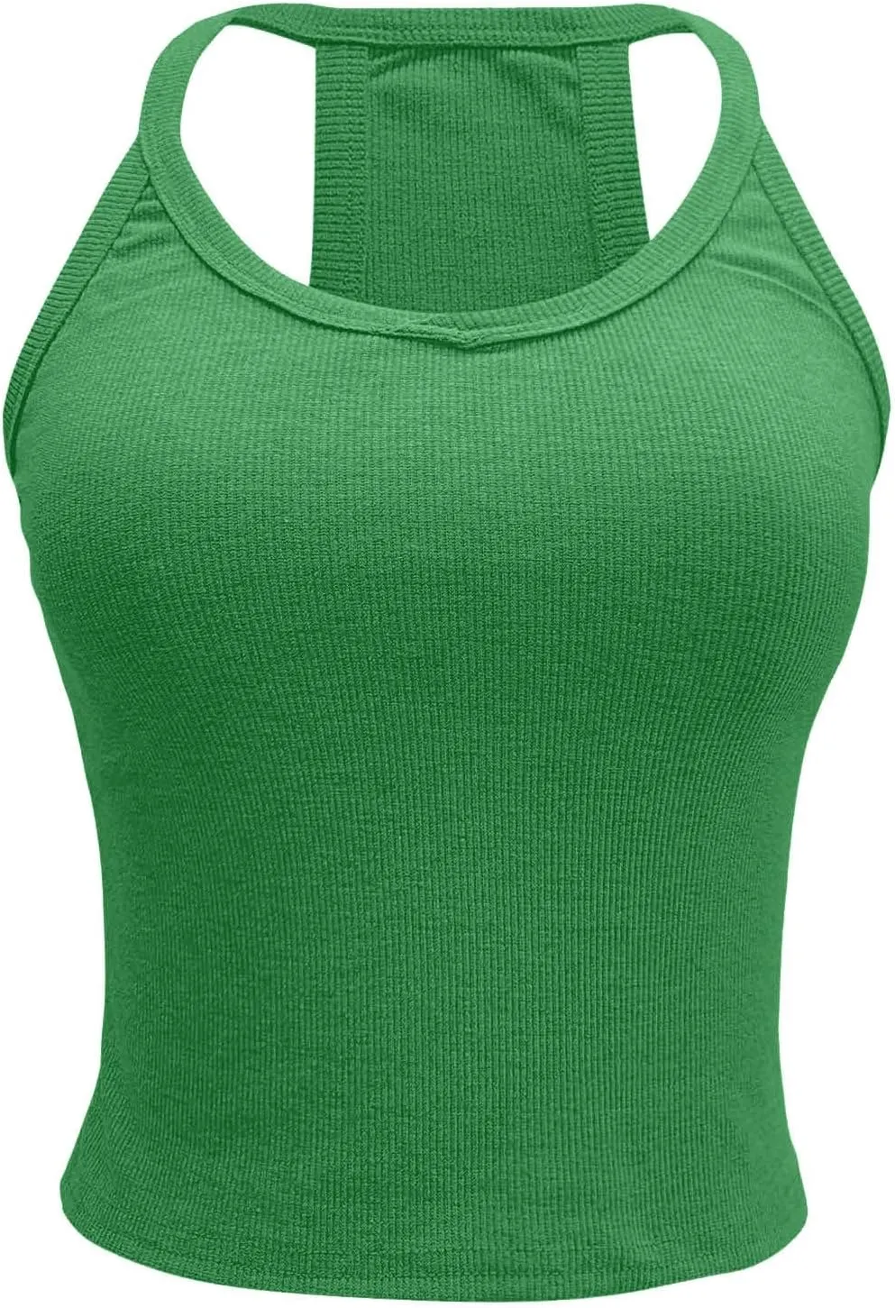 Workout Tops for Women Racerback Tank Tops Summer V Neck Slim Fit Ribbed Sleeveless Workout Camisole Top Casual