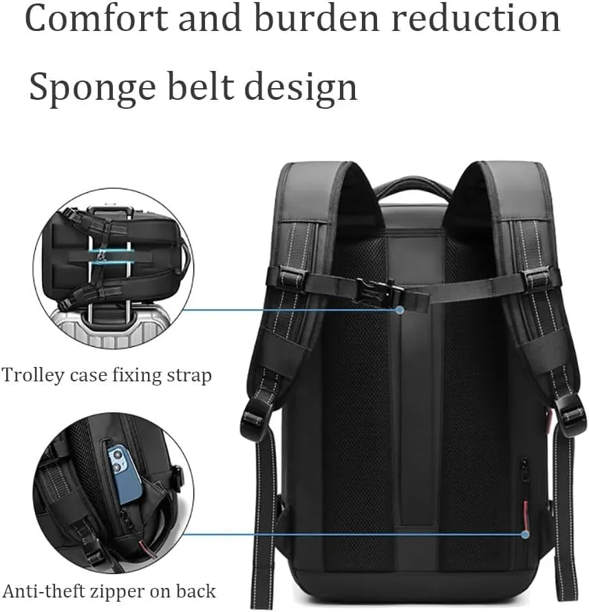 ZJQ Vacuum Compression Backpack,Vacuum Compression Backpack Travel, Waterproof and Wear-Resistant,Travel and Work Commuting (Gray)