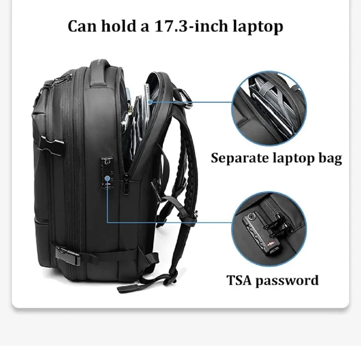 ZJQ Vacuum Compression Backpack,Vacuum Compression Backpack Travel, Waterproof and Wear-Resistant,Travel and Work Commuting (Gray)
