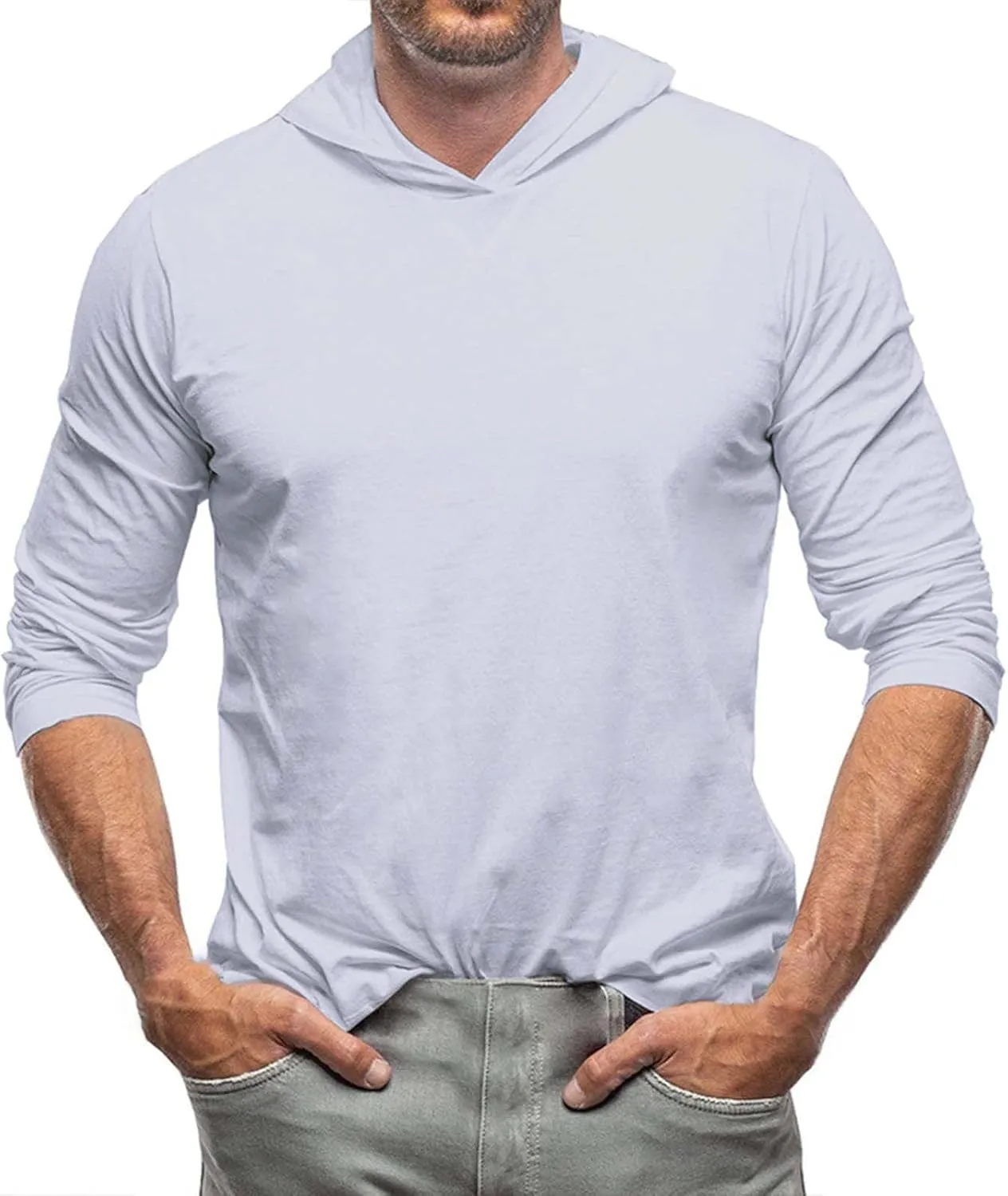 ZYXTIM Mens Fashion Athletic Hoodies Sport Sweatshirt Quick Dry Long Sleeve Rash Guard Fishing Outdoor Running Sun UV Shirts