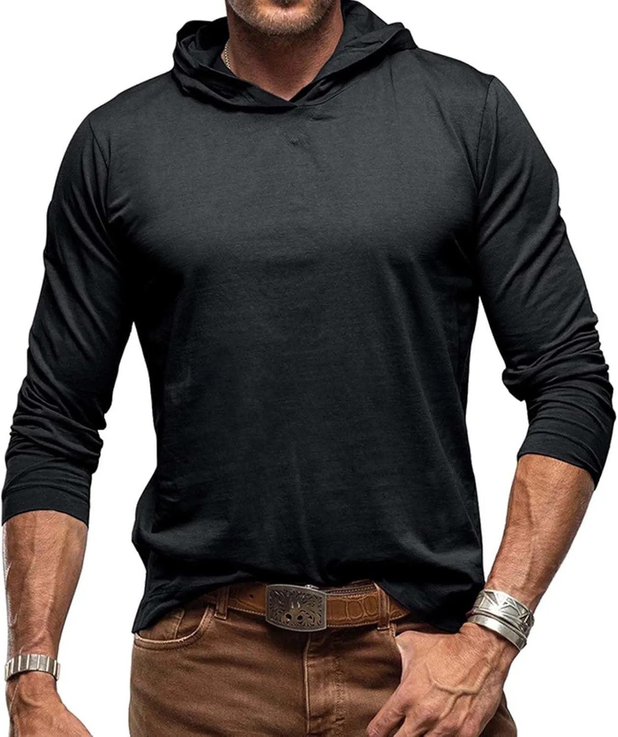 ZYXTIM Mens Fashion Athletic Hoodies Sport Sweatshirt Quick Dry Long Sleeve Rash Guard Fishing Outdoor Running Sun UV Shirts